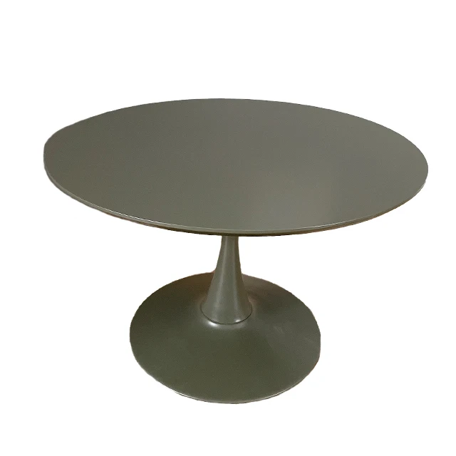 Современный простой темно-зеленый круглый кофейный столик в скандинавском стиле