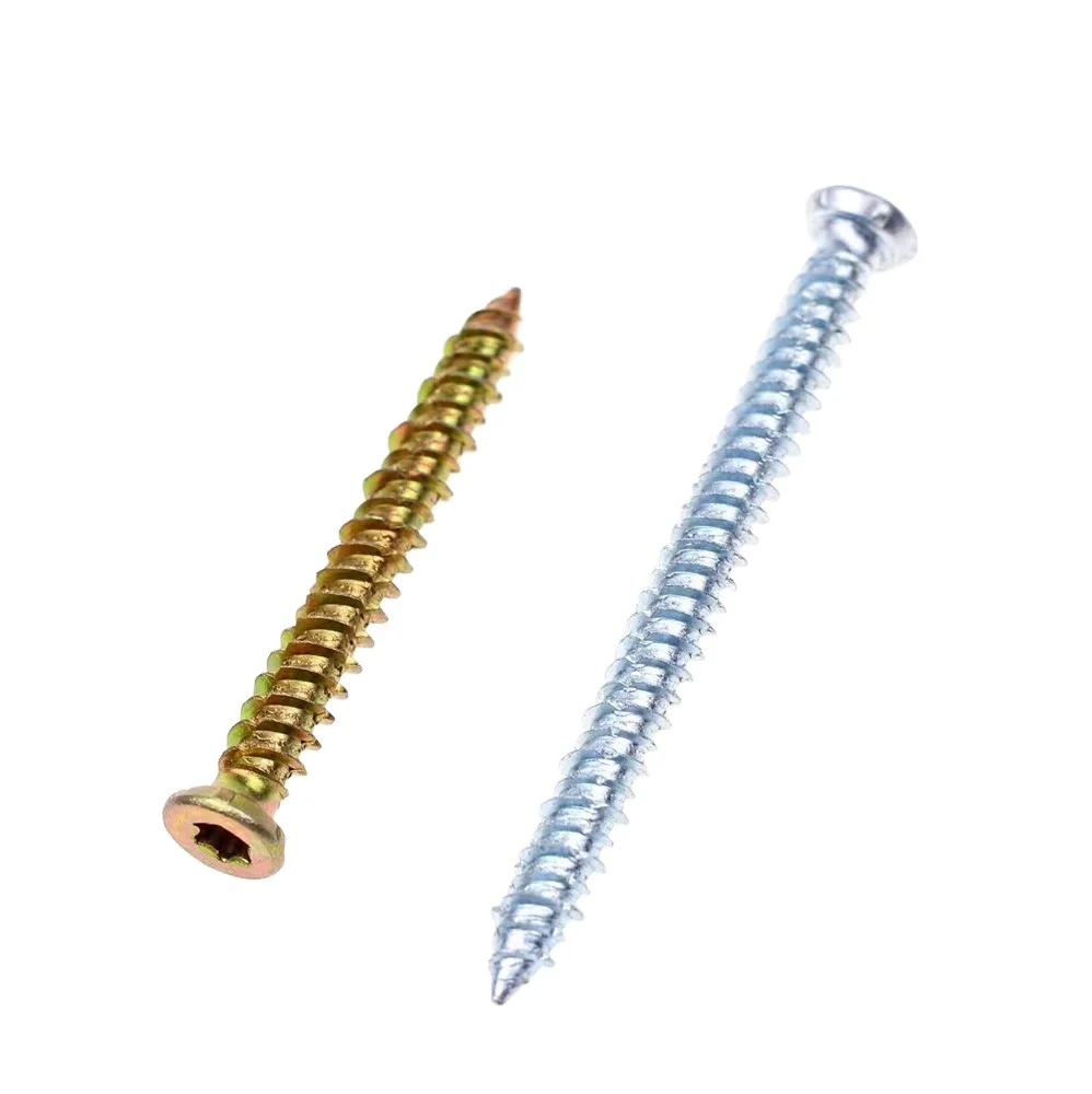 Concrete Screws Factory 304 316 Stainless Steel Anchor Kit Blue Flat Head Industrial masonry screws or tapcons