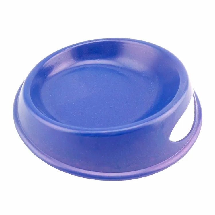 Biodegradable Nature Eco-Friendly Round Bamboo Fiber Bowl for Pets Animals Bamboo Fiber Animal plates