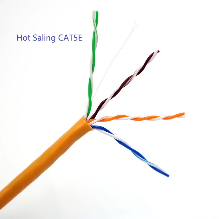  Китайский поставщик Сетевая связь премиум-класса Cat5 Plelum 4 пары кабеля UTP Cat5e 24AWG медь для кабельной разводки