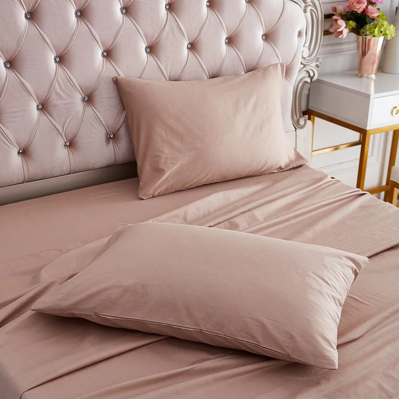 4PCS Wholesale Fitted Bedsheet Bed Sheets Pure Cotton Bedding Set for Hotel