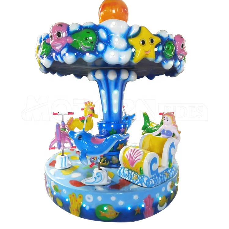Modern  Luxury Design 6 Seats Small Mini Electric Ocean Carousel Ride for Kiddie Ride Games Amusement