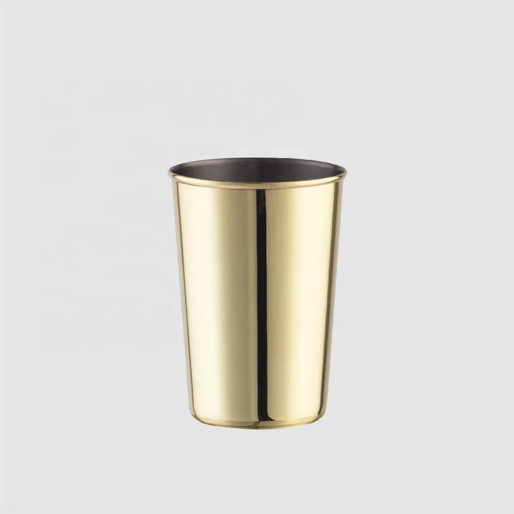 Factory Direct mini color plating stainless steel gold metal shot coffee drink tumbler 180ml cups charm beer mug