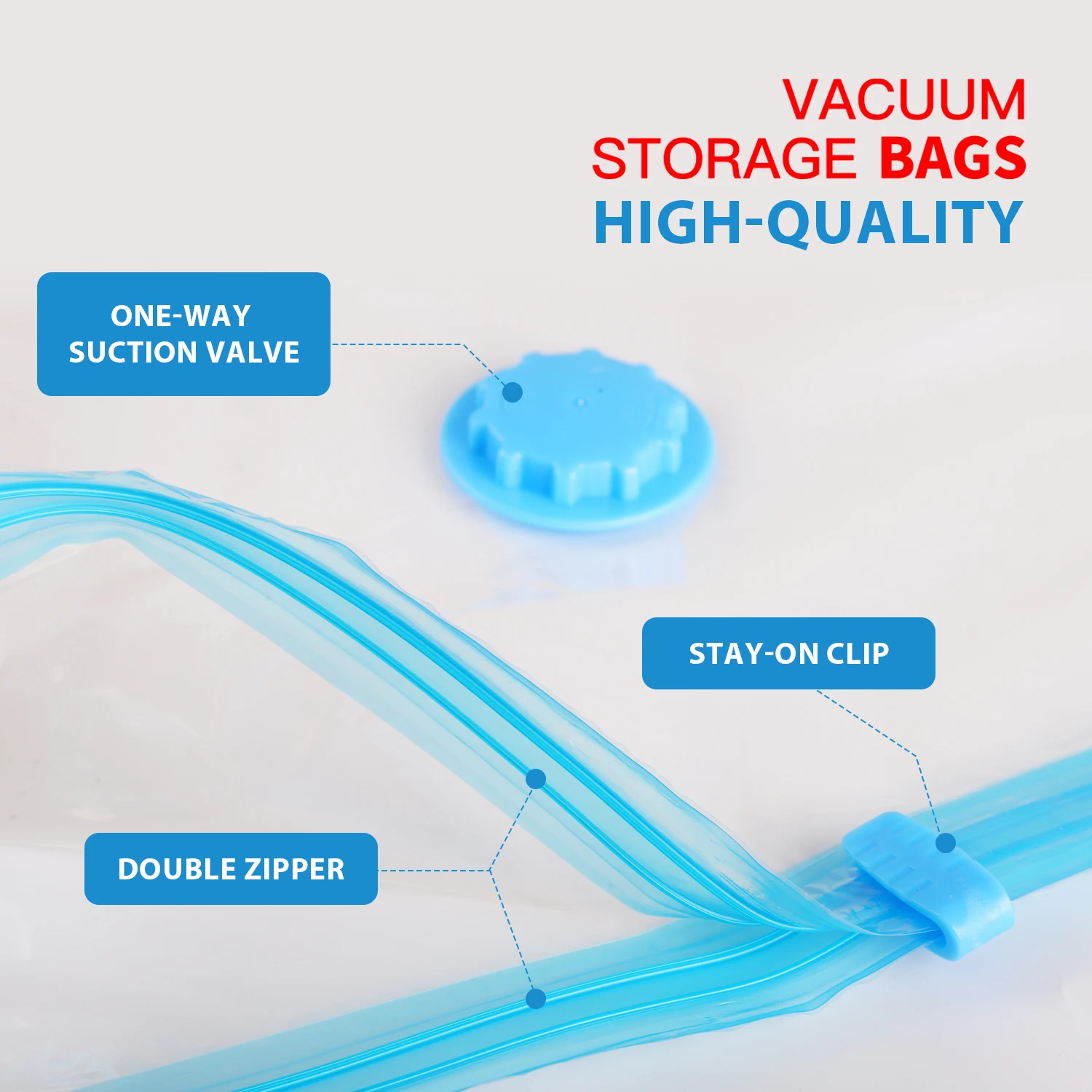 
Vacuum Storage Bags to Space Saver 80% for Clothes Vacuum Compression Storage Bags for saving space 