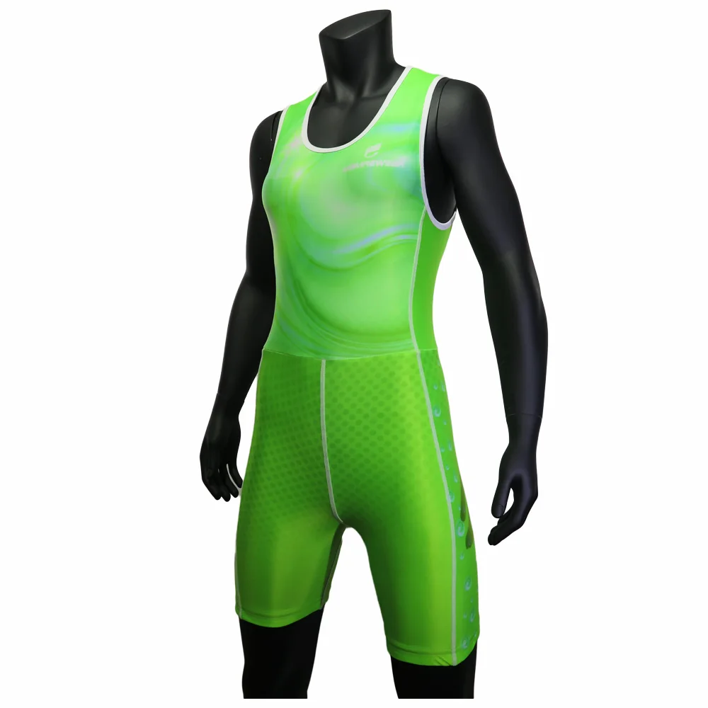 high quality fluorescent green women sublimation rowing suits