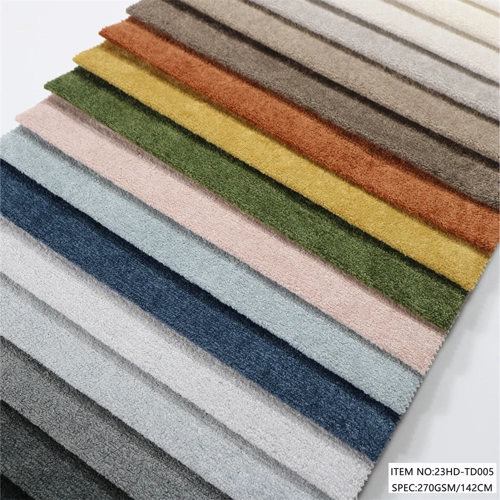 Home Textile 100% Polyester Fabric GRS and Oeko Certification Luxury Boucle Fabric Upholstery For Sofa