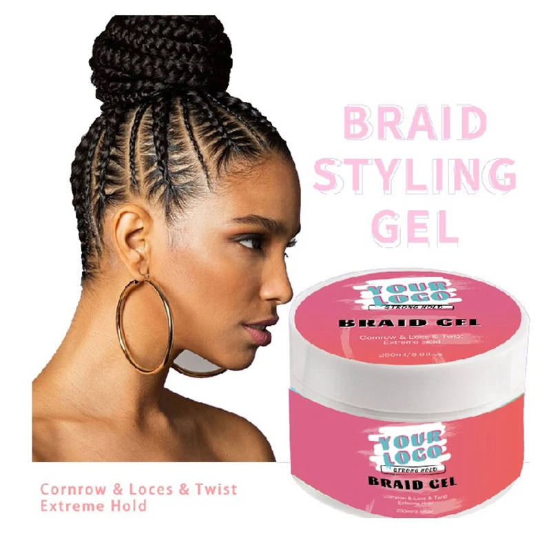 OEM/ODM Braid Gel Extra Hold Private Label Hair Braid Gel Vendor Edge Control Styling Braiding Loc Gel