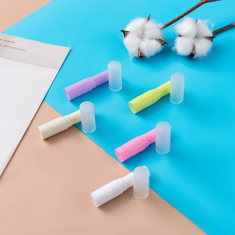 3ml 4ml Mini Plastic Tube Lip balm Stick Clear Pink purple round Empty Lip Balm Tube Wholesale Lipgloss Tubes