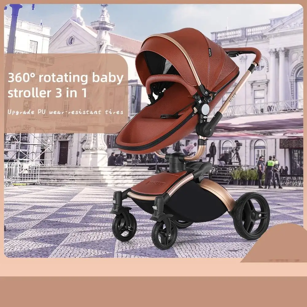 Wholesale High Landscape Travel Stroller With Car Seat 3 In 1 Cheap Baby Stroller For 0-3 Years