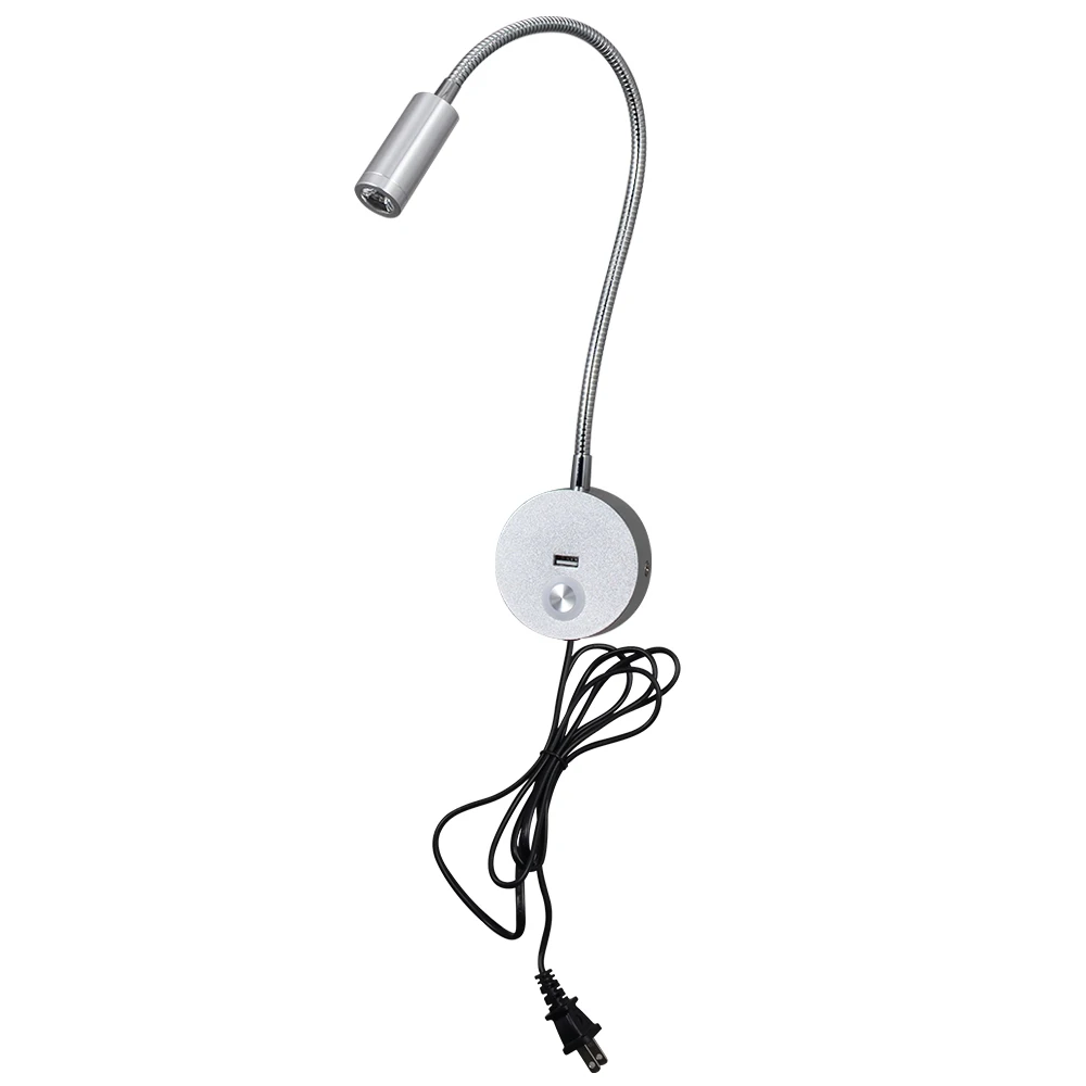 bedside hotel headboard reading lighting led usb Charging port book reading light Dimmable wall lamp Bedroom night light