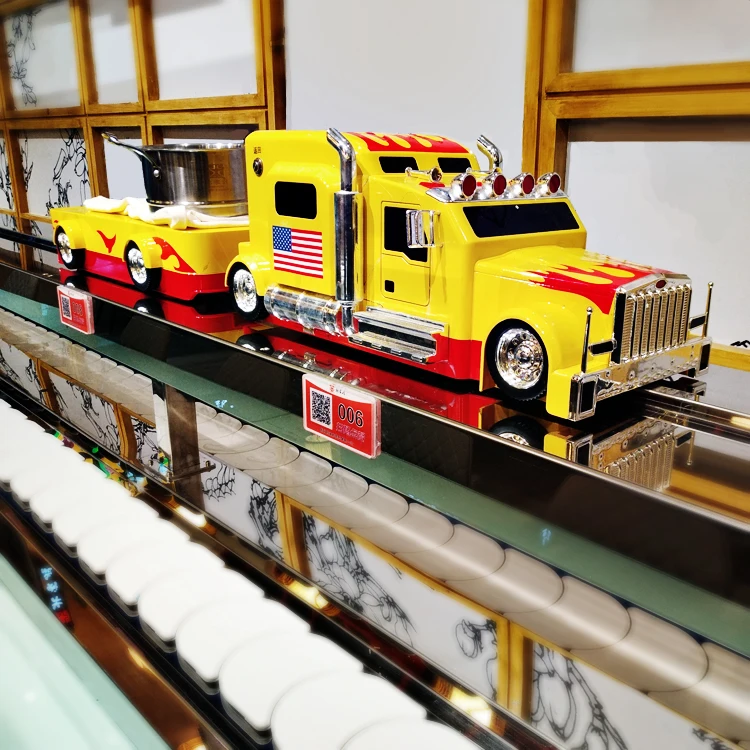 sushi train dinning conveyor table delivery feeding table with computer control system hot sale with high technology