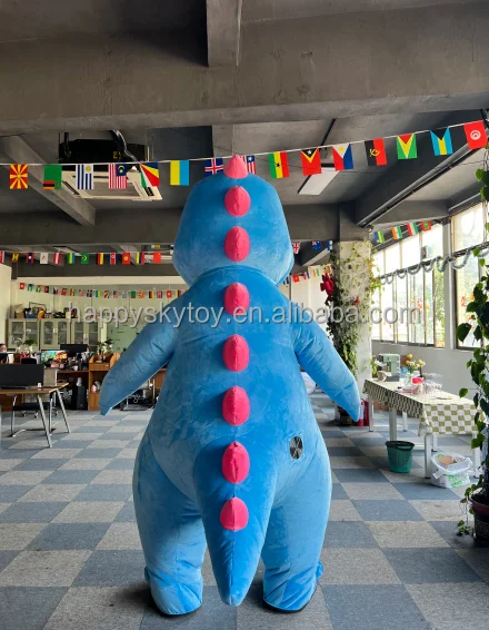 Unisex Giant Inflatable Mascot Costume Realistic Chinese Dragon Plush Fursuit Cartoon Dinosaur Movie Character Cosplay Adults