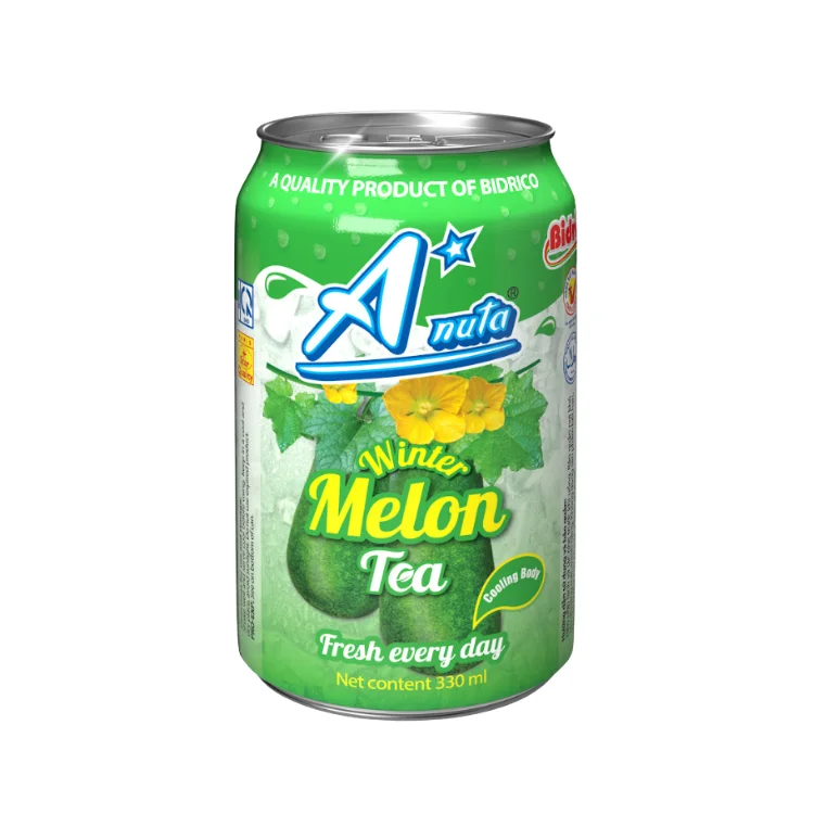 2024 High Quality Winter Melon Tea Flavored ISO Halal HACCP Certified A*nuta Brand Vietnamese Manufacturer Packed in Can