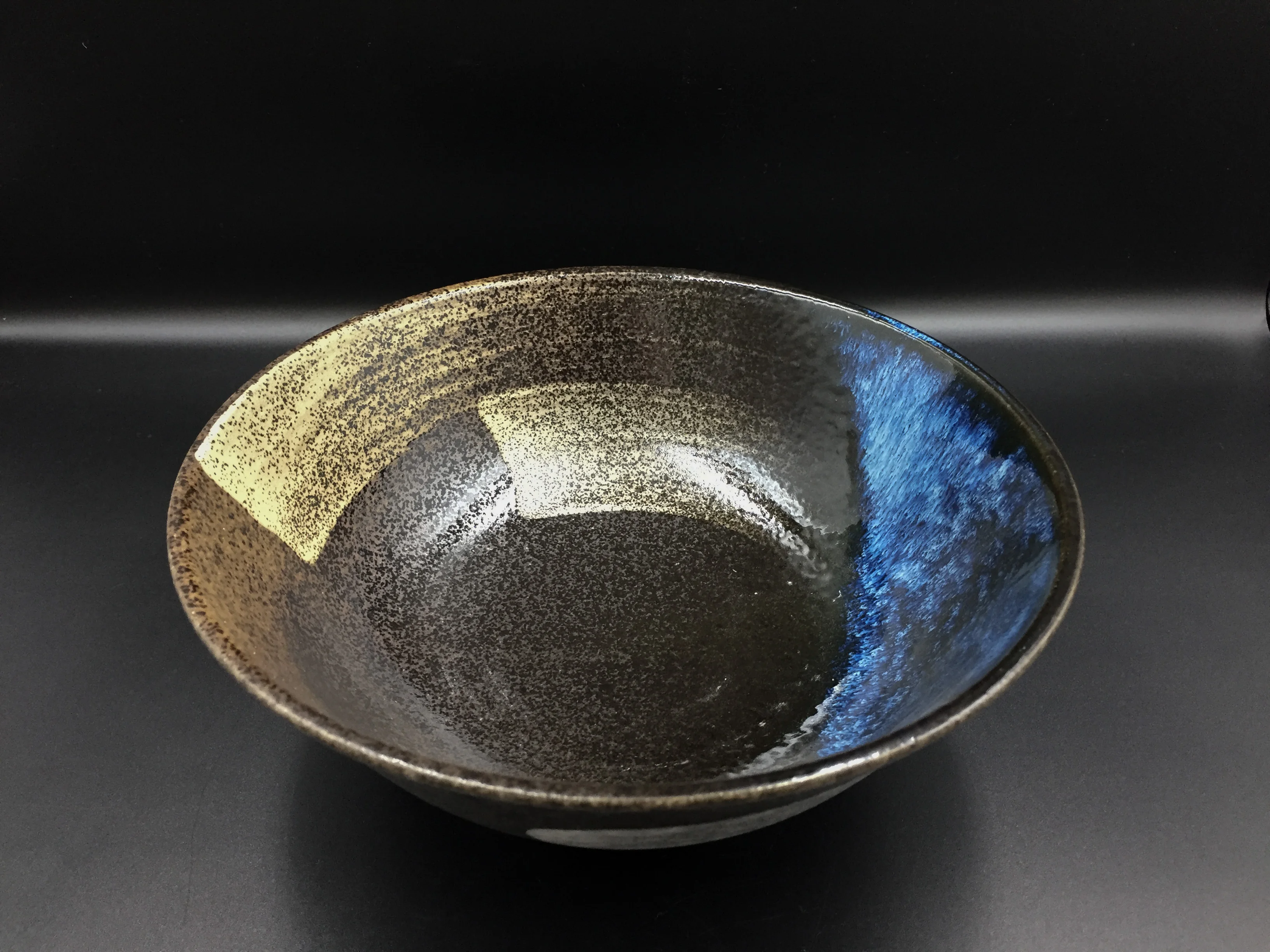 Japanese easy care style variety designs ceramic round noodle bowl