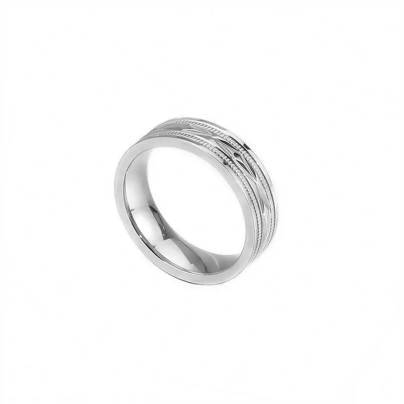 
2021 High Quality Couple 14k 585 White Gold Ring Acrylic in Competitive Price Knuckle Jewelry Rings 