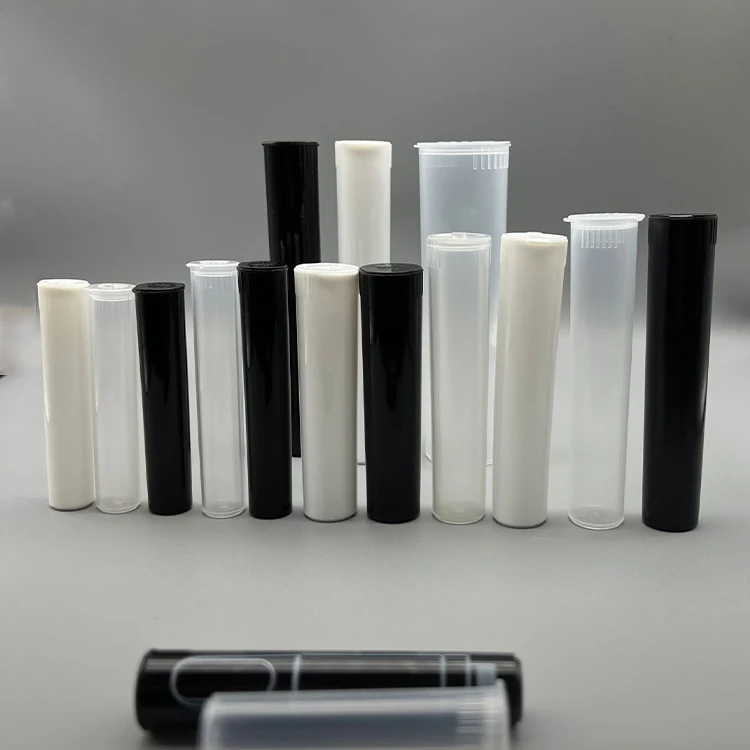 72mm 80mm 95mm 116 mm plastic tubes pre roll tubes with childproof Rolling Paper Jar