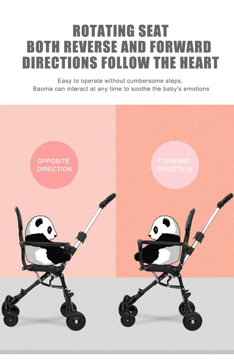 New Design 4 wheels lightweight pram doll travel system strollers carriages 3 in 1 baby stroller