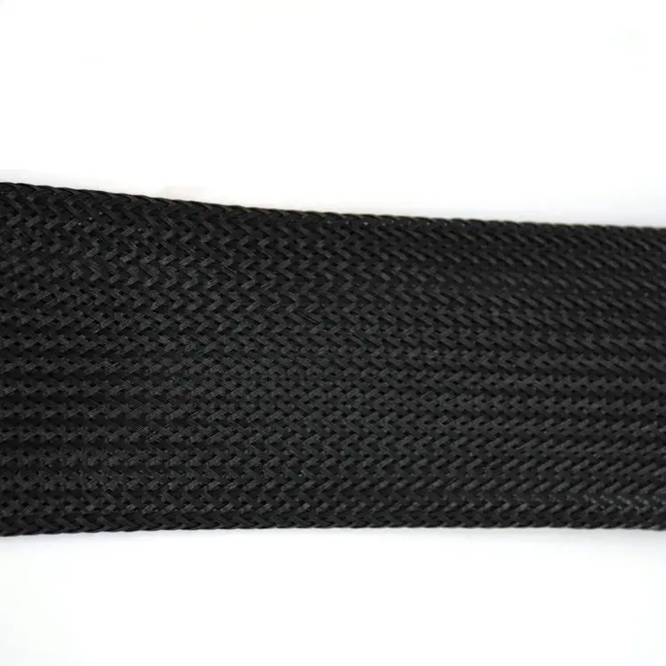 32mm PET Braided High Voltage Fiber Optic Cable Protection Sleeve