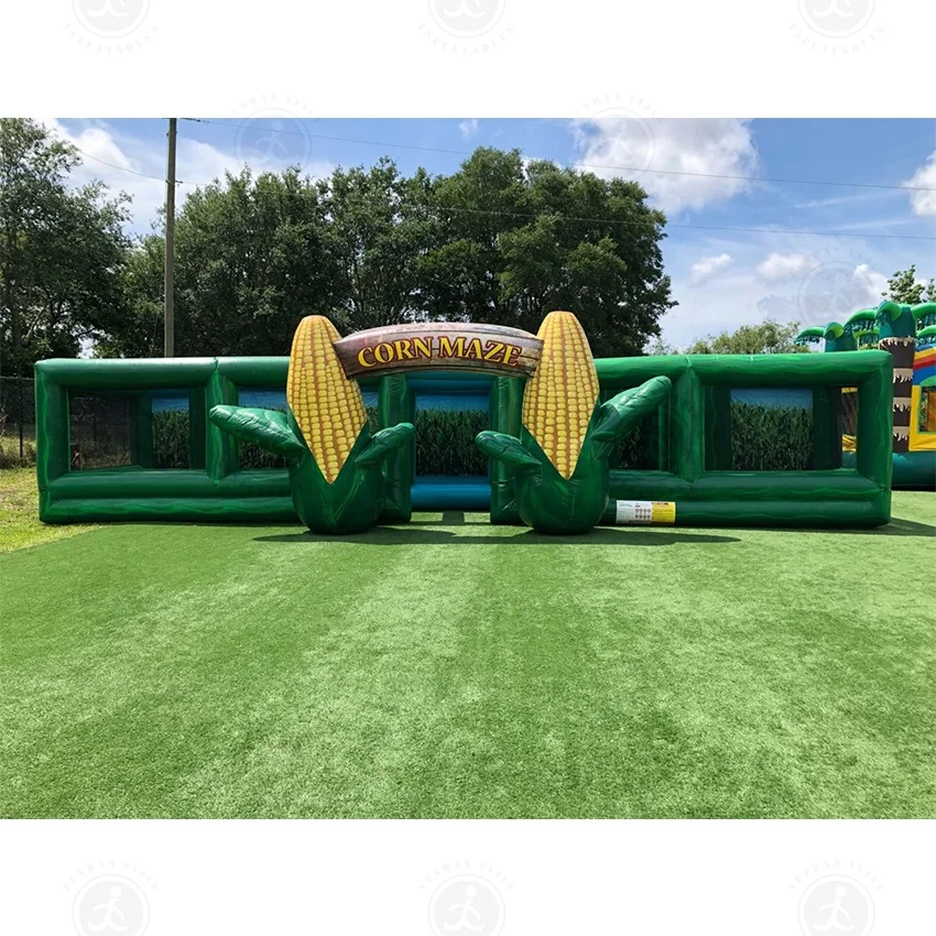 2023 Popular  Use Cheap Indoor Fun City Playground Inflatable Amusement Theme Park,Inflatable Maze Sport Game Large Castle