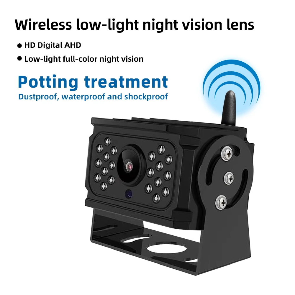 Wholesale High Quality Wide Angle 12V 24V Wireless Car Backup Security 4 Camera System with Monitor for Bus Heavy Duty Truck Van