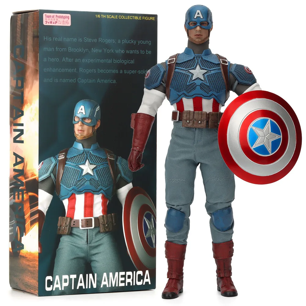 1/6 With Box PVC Super America Hero Captain Figure Model Toy