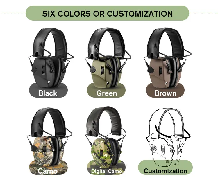 Electronic Earmuffs Shooting Tactical Ear Protection Noise Cancelling Outdoor Electronic Earmuff Hearing Protection Hunting