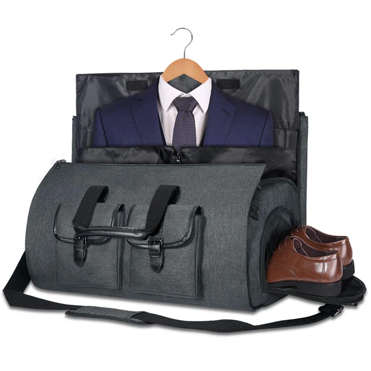 OEM custom premium large suit travel bag weekend carry on garment duffel bag waterproof garment duffle bag