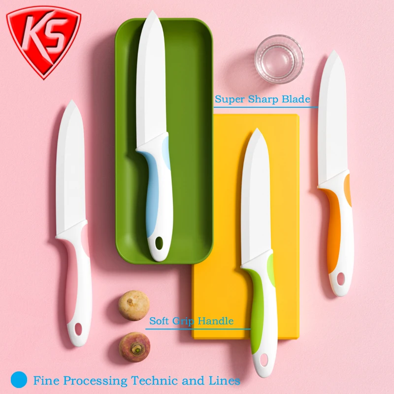 Ultra Sharp Professional 5-Inch Ceramic Kitchen Chef Knife with Sheath Cover