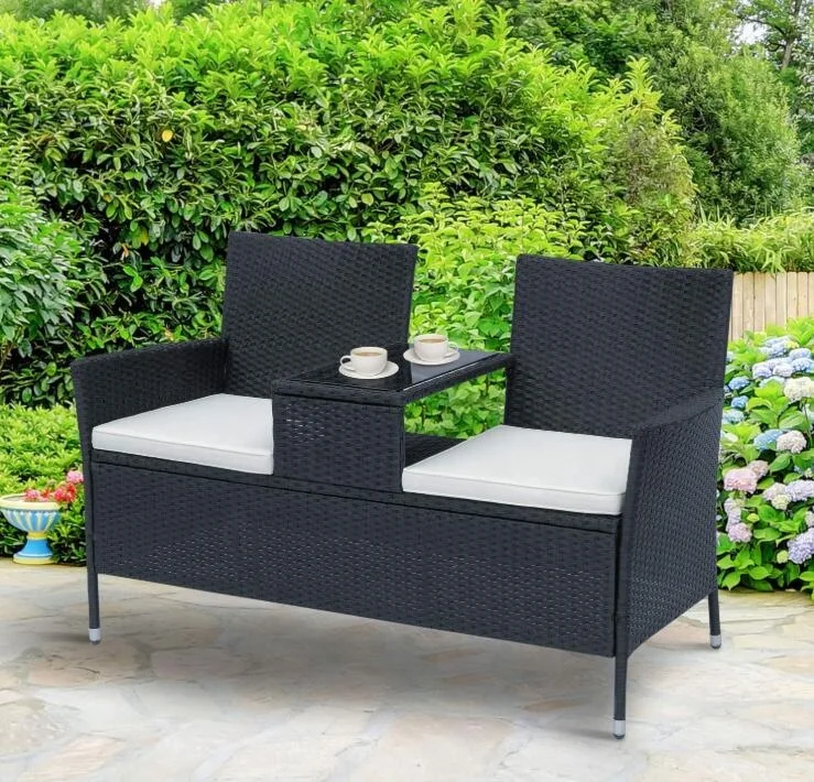 Garden furniture set techno rattan GARDEN ARMCHAIR SET black 3 pcs