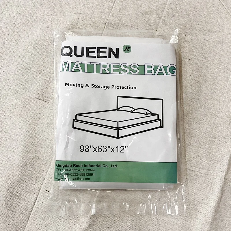 Hot-sale LDPE Mattress Bag Plastic Mattress Protector Cover Mattress Bag For Moving and Storage