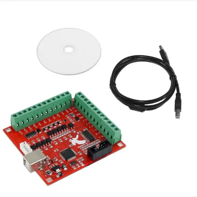 Mach3 USB Interface Board USB CNC Controller 4 Axis Motion Control Card Interface Breakout Board for Stepper Motor Driver