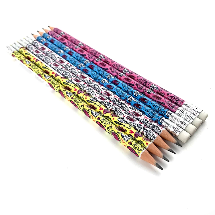 Hot Sale Popular Cartoon Design 7.5 Inch Plastic HB Lead Pencil