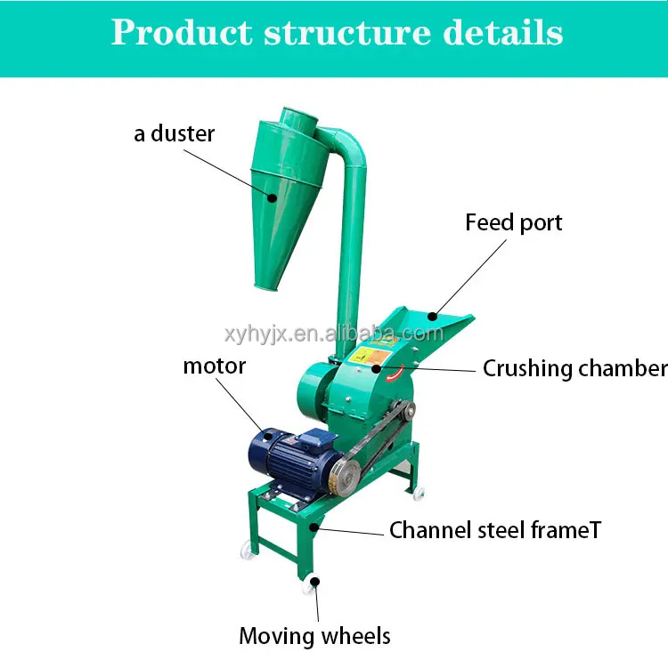 400-500kg / h 350 Household Small Corn Cob Mill