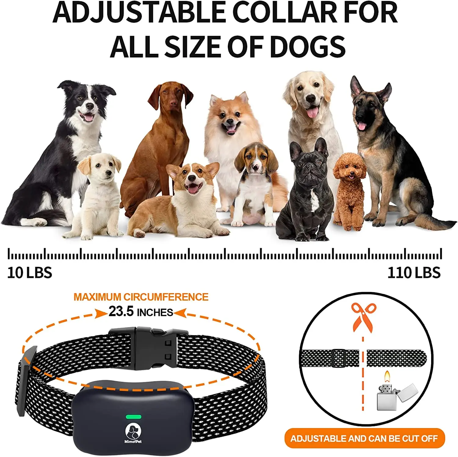 Dog Training Supplies Wireless Electric Training E-collar Pet Trainer Fence Containment System Waterproof Dog Training Collar