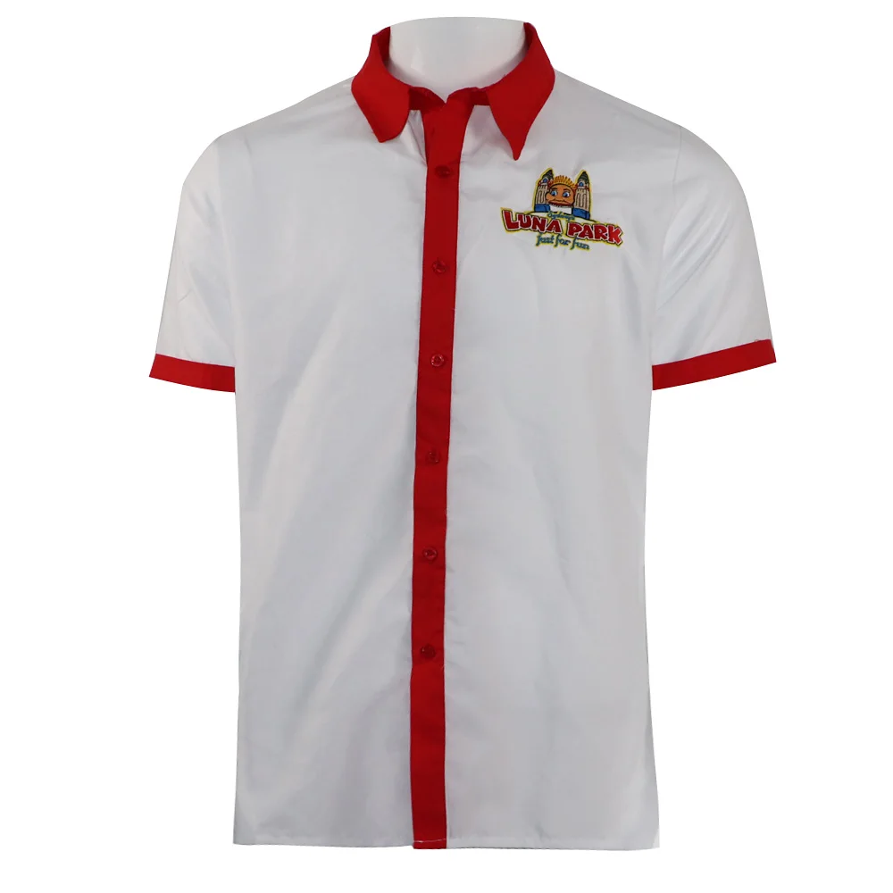 Винтажные мужские рубашки для боулинга, рубашки с отложным воротником, мужская одежда с короткими рукавами для боулинга