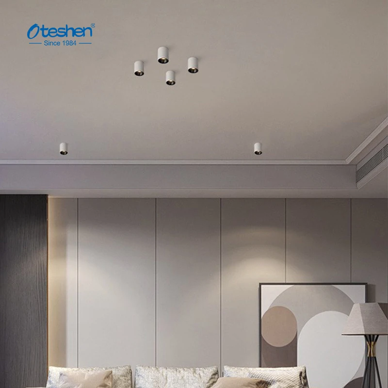 Die-Casting Aluminum Cob Led Downlight Round Surface Mounted Cylinder Light