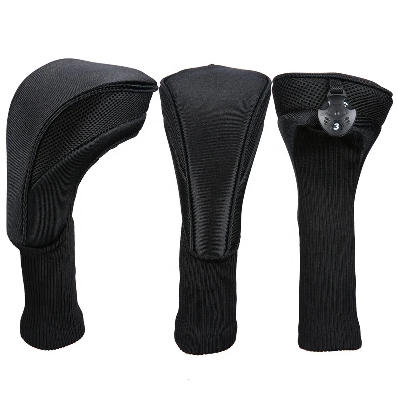 Wholesale Golf Accessories Soft Driver 1 3 5 Fairway Woods Headcovers Long Neck Mesh Head Covers Golf Wood Cover Set