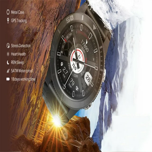 2023 Wholesale Waterproof GPS Positioning Fitness Tracker compass stopwatch timer heart rate outdoor sport Smart watch for man