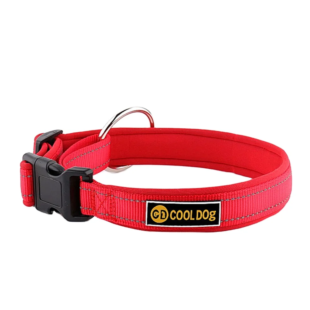 Soft Neoprene Padded Nylon Reflective Dog Collar Wholesale