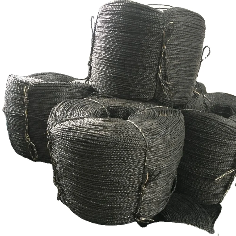 3mm 5kg  3strands Twisted Uv Treated Black  Colorful hay Baler Twine Heavy Duty Baler Twine