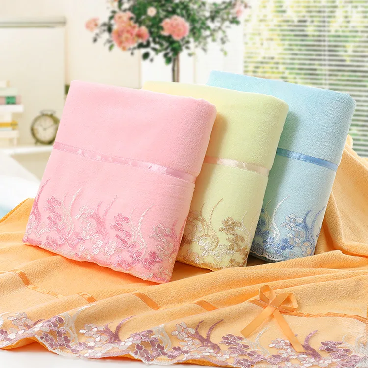 new design microfiber bath towel embroidery terry towel with logo hair wrap towel quick dry suitable for home hotel gift