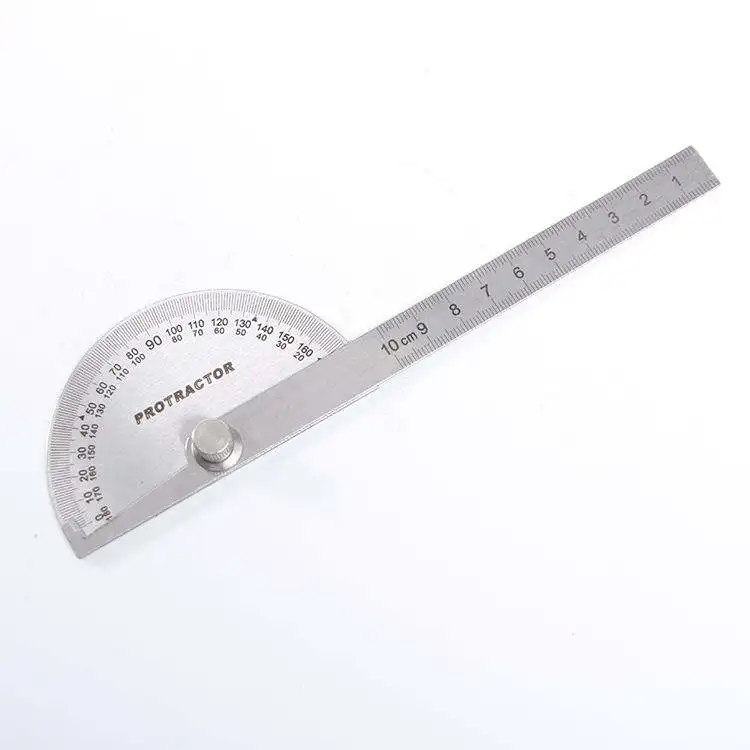 180 Degree Half Circle Ruler Combination Angle Protractor Stainless Steel Teaching Measuring Tool