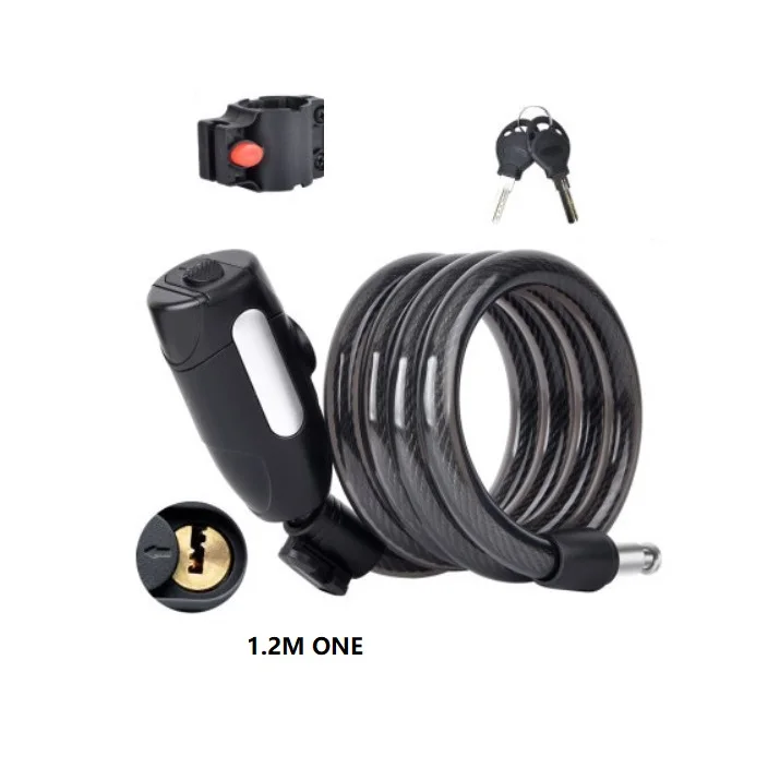 Warehouse Stock Steel Wiring Bicycle Spare Parts Combination Wire Cable Lock For Bicycle Safety Road Mountain Cycling