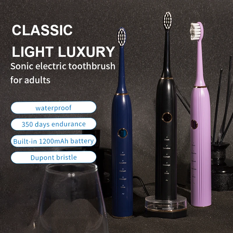 Motorized High Water Pressure 5 Modes Portable Black Teeth Dental Irrigator Cleaner Flossed Tooth Spa Automatic Toothbrush