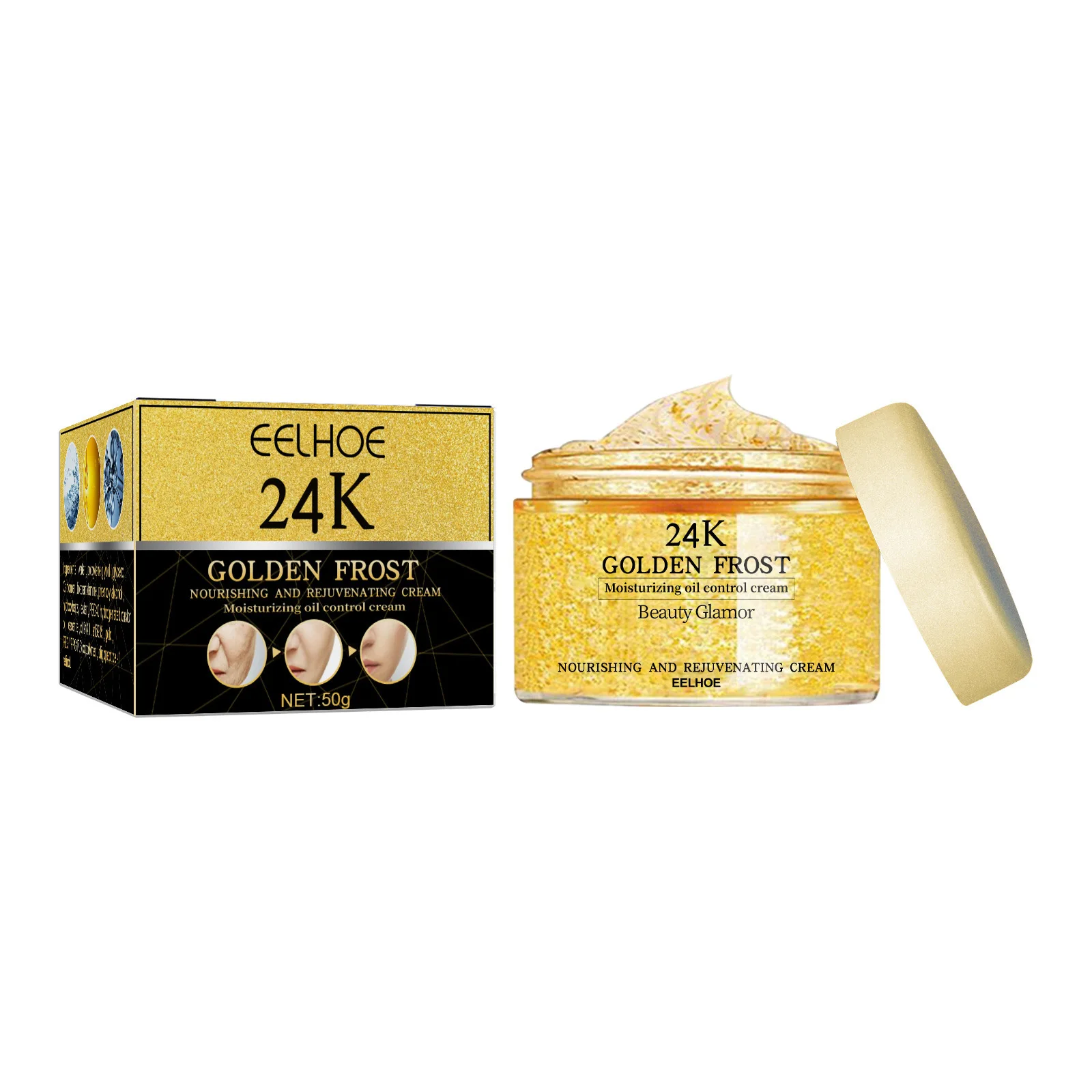 Eelhoe Face Skin Care Products Rejuvenation And Firming Crema Viso Antiaging 24k Gold Face Crema Para Mejorar Las Arrugas