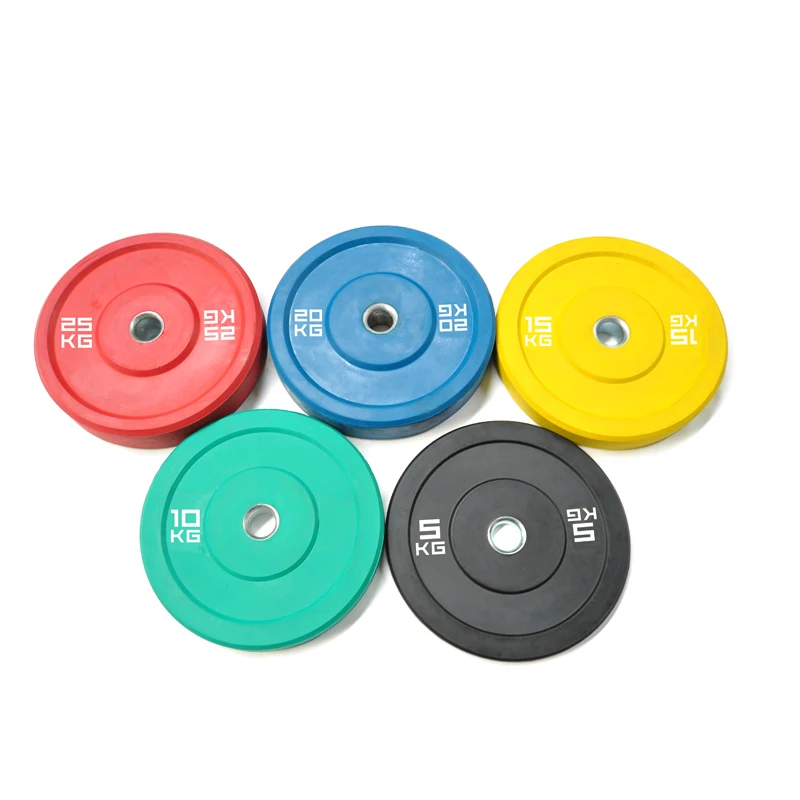 High Quality Wight Lifting Fitness Equipment Gym Colorful Rubber Bumper Plates