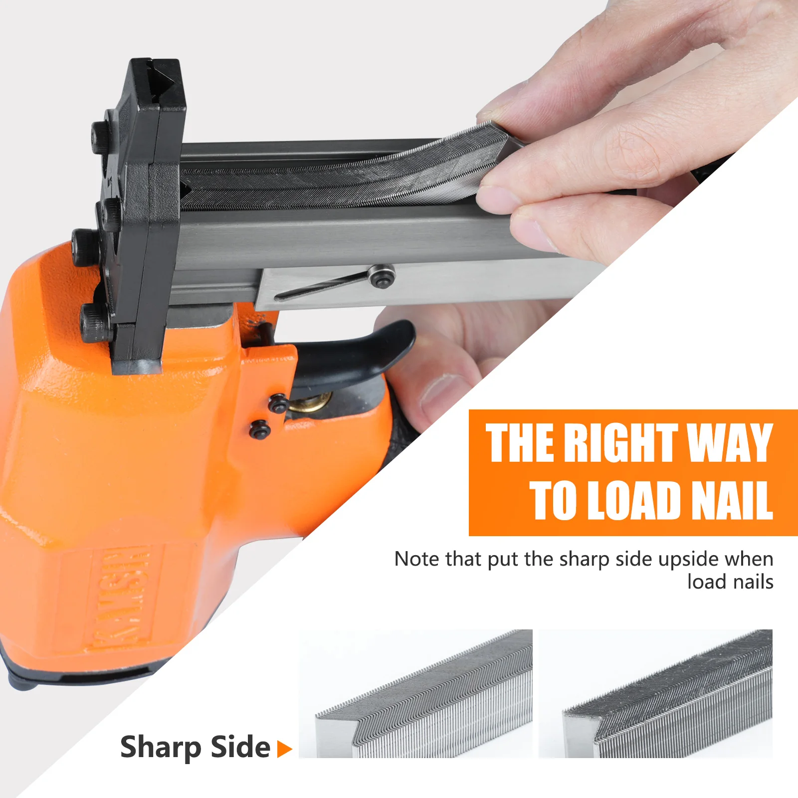 KAMSIN V1015 30 Gauge Flexible Pneumatic Picture Framing  V nailer Handy Air- Powered Frame Joiner for Picture Framing