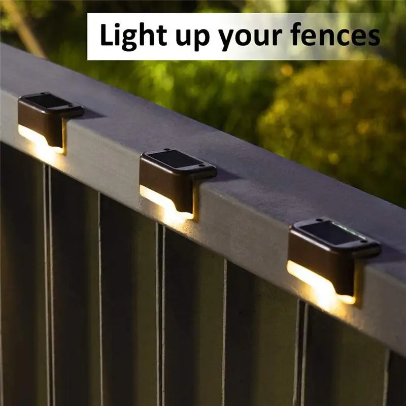 Outdoor solar deck lights are suitable for waterproof LED solar lights used in steps fences courtyards terraces and passages