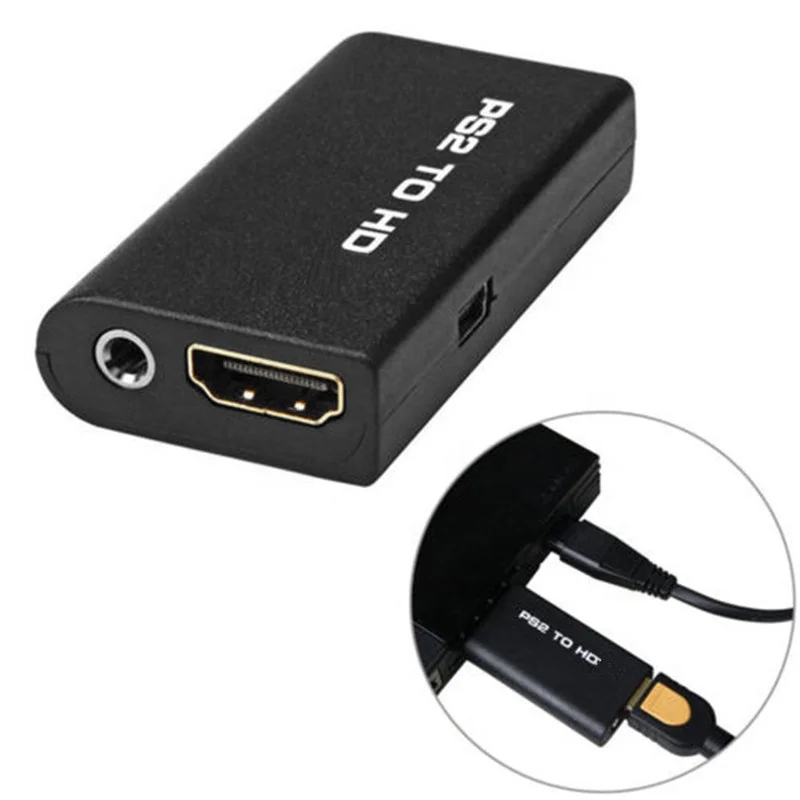 1080P PS2 to HDTV Converter USB Cable with Audio Output AOEYOO CN;GUA Black AY01