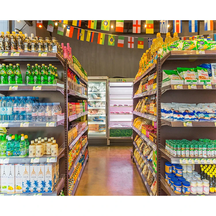 Guichang 5 Layers Good Quality Perforated Supermarket Metal Display Shelves